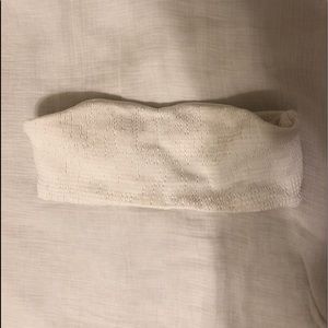 pacsun la hearts white bandeau bikini top